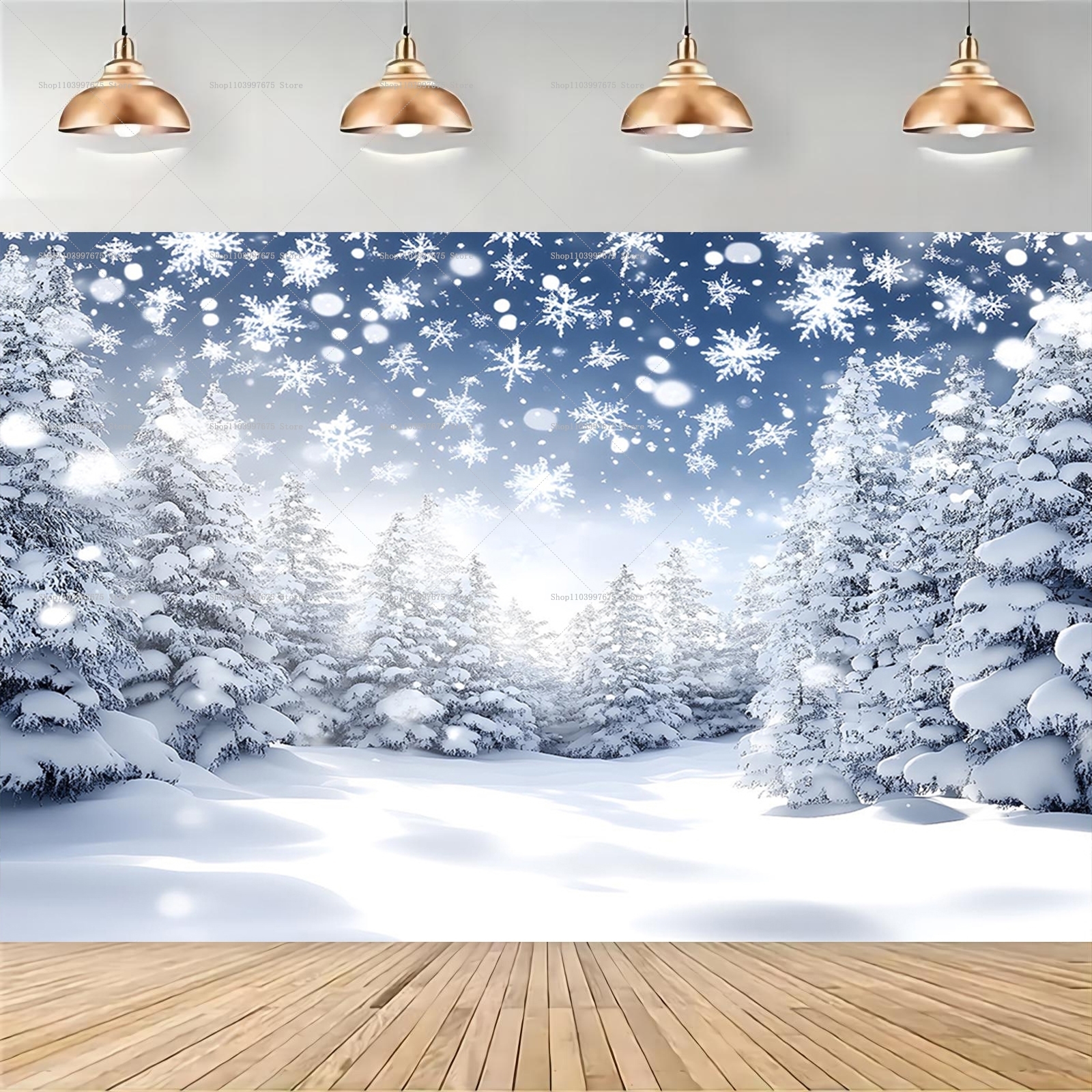 Snowy Forest Christmas Backdro - Baby Food Processor 리뷰 및 가격