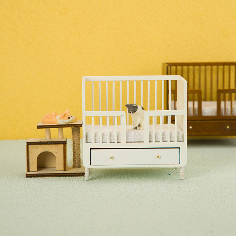 1:12 Miniature White Wood Baby - Baby Nursery Sets 리뷰 및 가격
