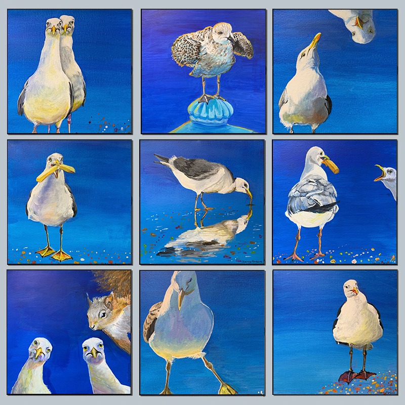 Funny Seagull Coastal Wall Art - Baby Nursery Decor Ideas 리뷰 및 가격