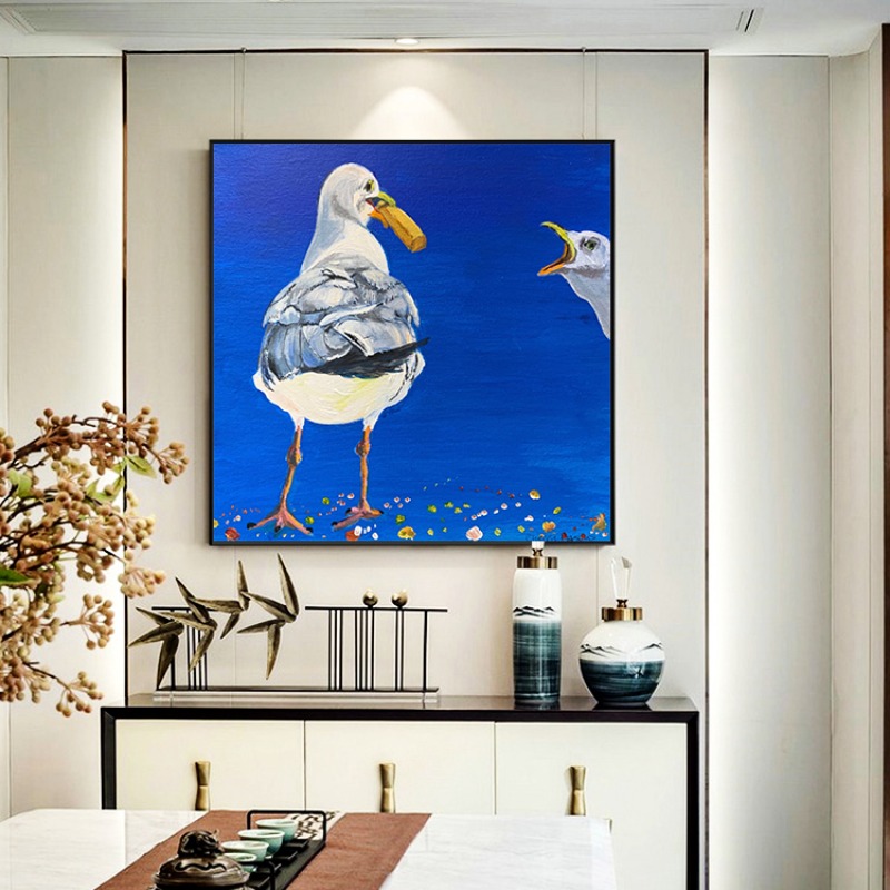 Funny Seagull Coastal Wall Art - Baby Nursery Decor Ideas 리뷰 및 가격