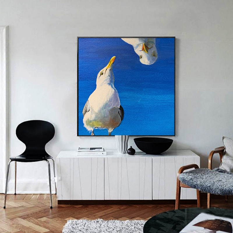 Funny Seagull Coastal Wall Art - Baby Nursery Decor Ideas 리뷰 및 가격