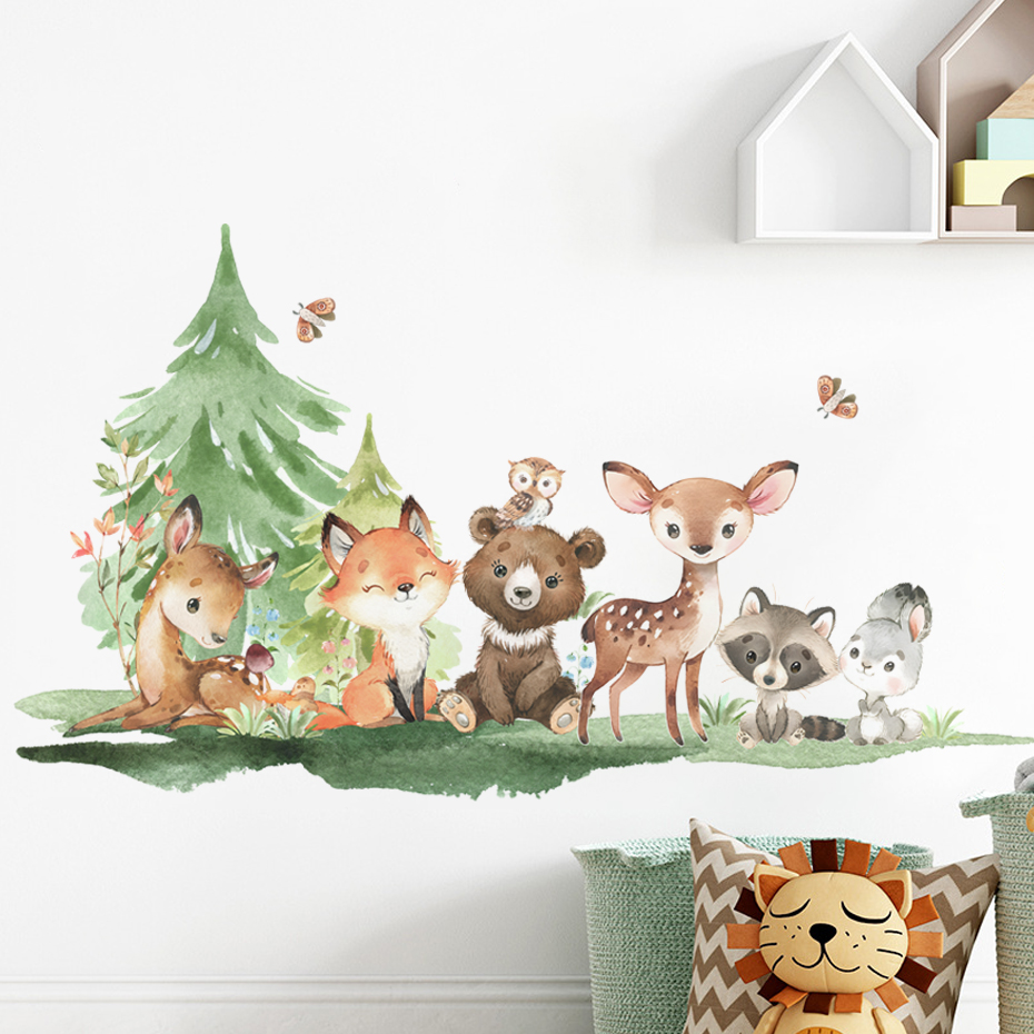 Forest Animals Theme Bear Deer - Baby Nursery Animal Theme 리뷰 및 가격