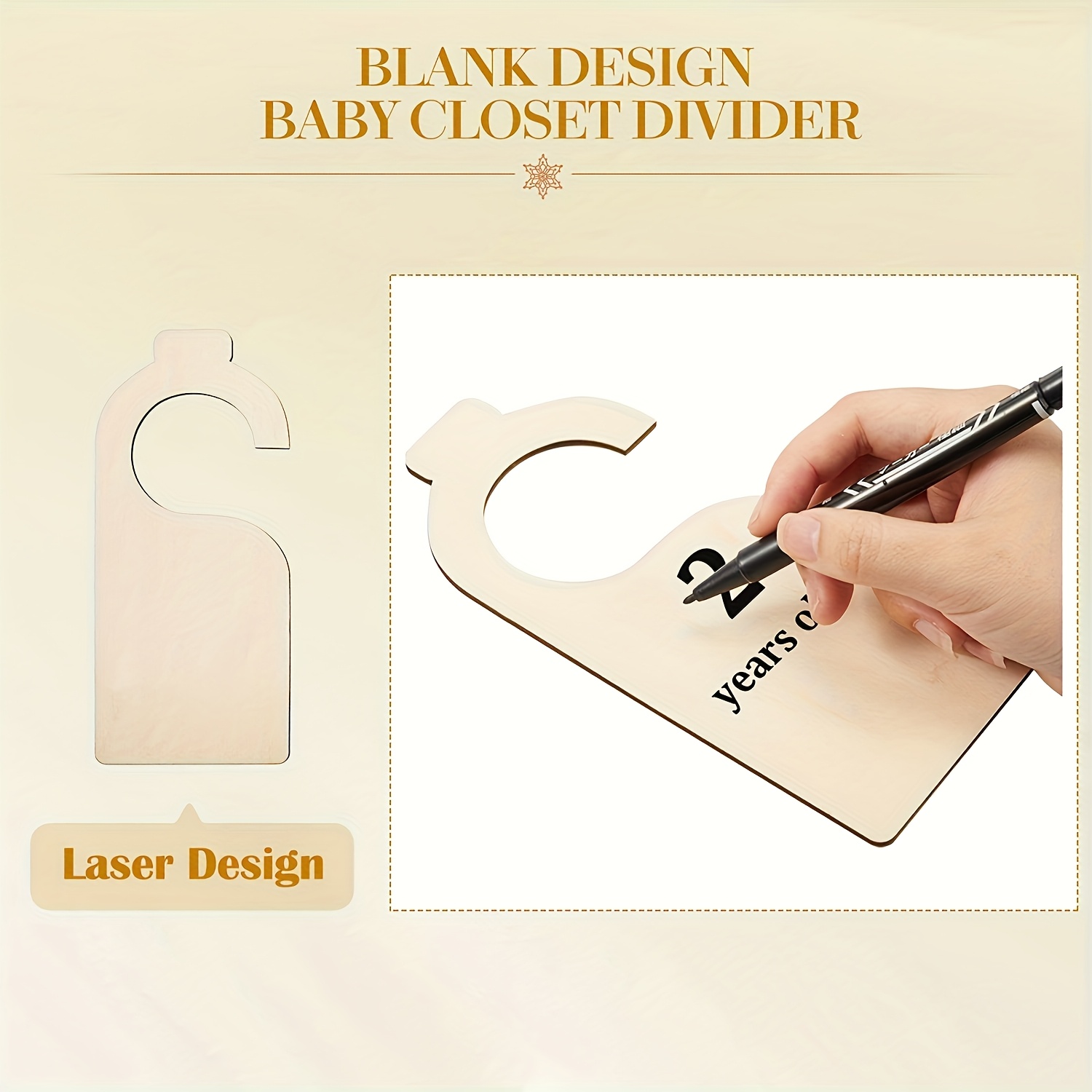 10 Pcs Blank Wooden Closet Div - Baby Nursery Uniform 리뷰 및 가격