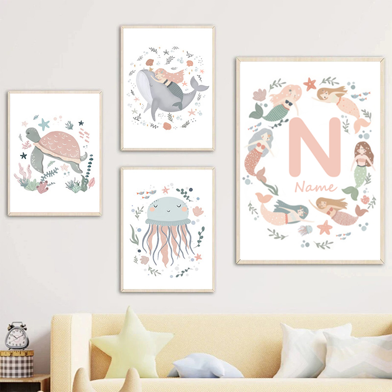 Ocean Whale Sea Turtle Mermaid - Baby Nursery Ocean 리뷰 및 가격