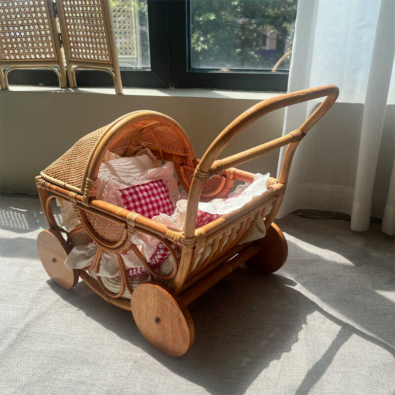 Woven Rattan Baby Stroller Vin - Baby Nursery Vintage 리뷰 및 가격