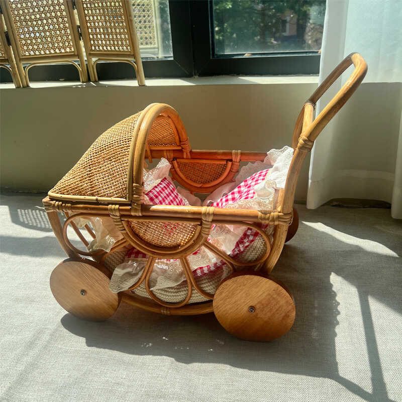Woven Rattan Baby Stroller Vin - Baby Nursery Vintage 리뷰 및 가격