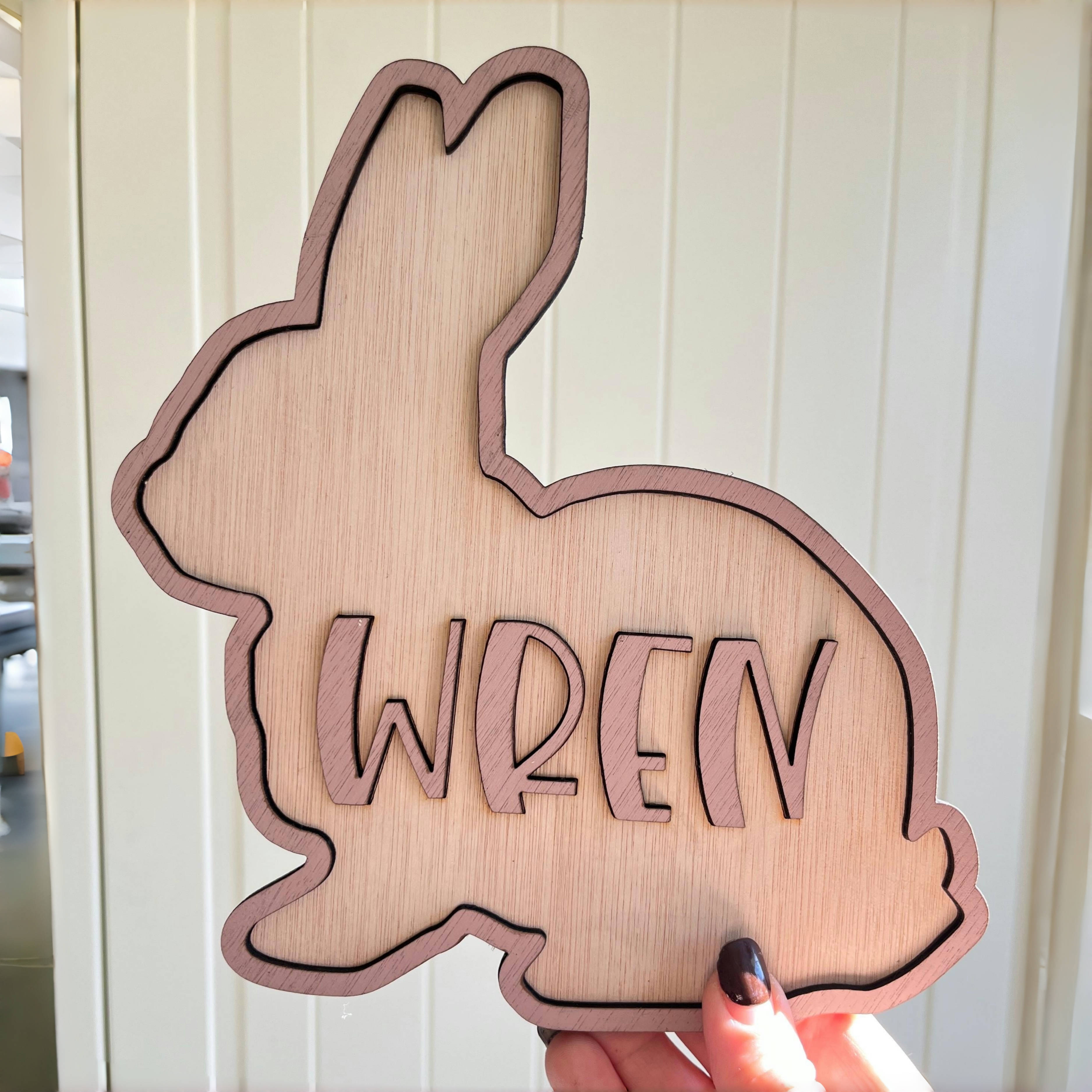Personalized Bunny Name Wooden - Baby Nursery Wall Decor 리뷰 및 가격
