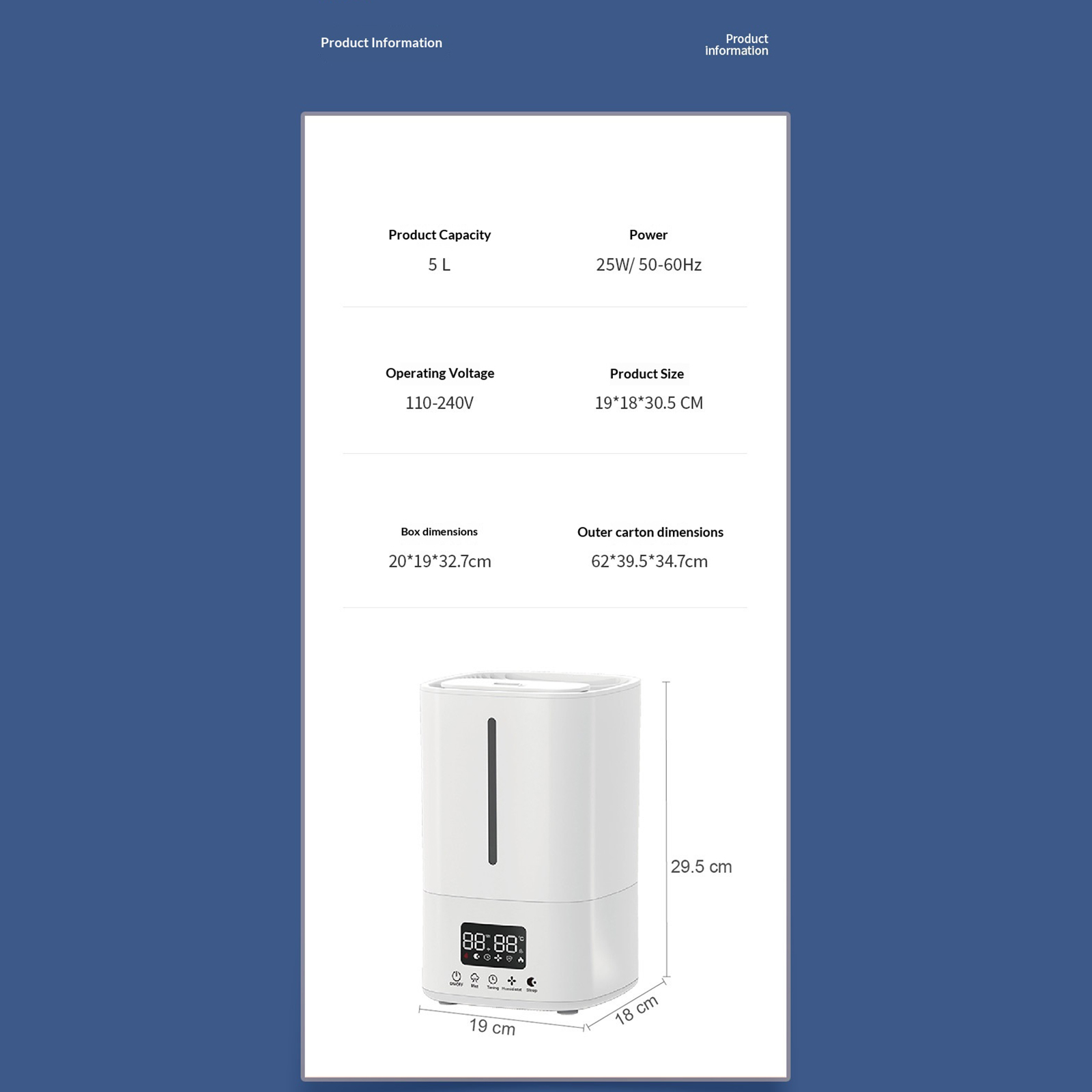 5L Cool Mist Humidifier W/ Air - Baby Nursery Air Purifier 리뷰 및 가격