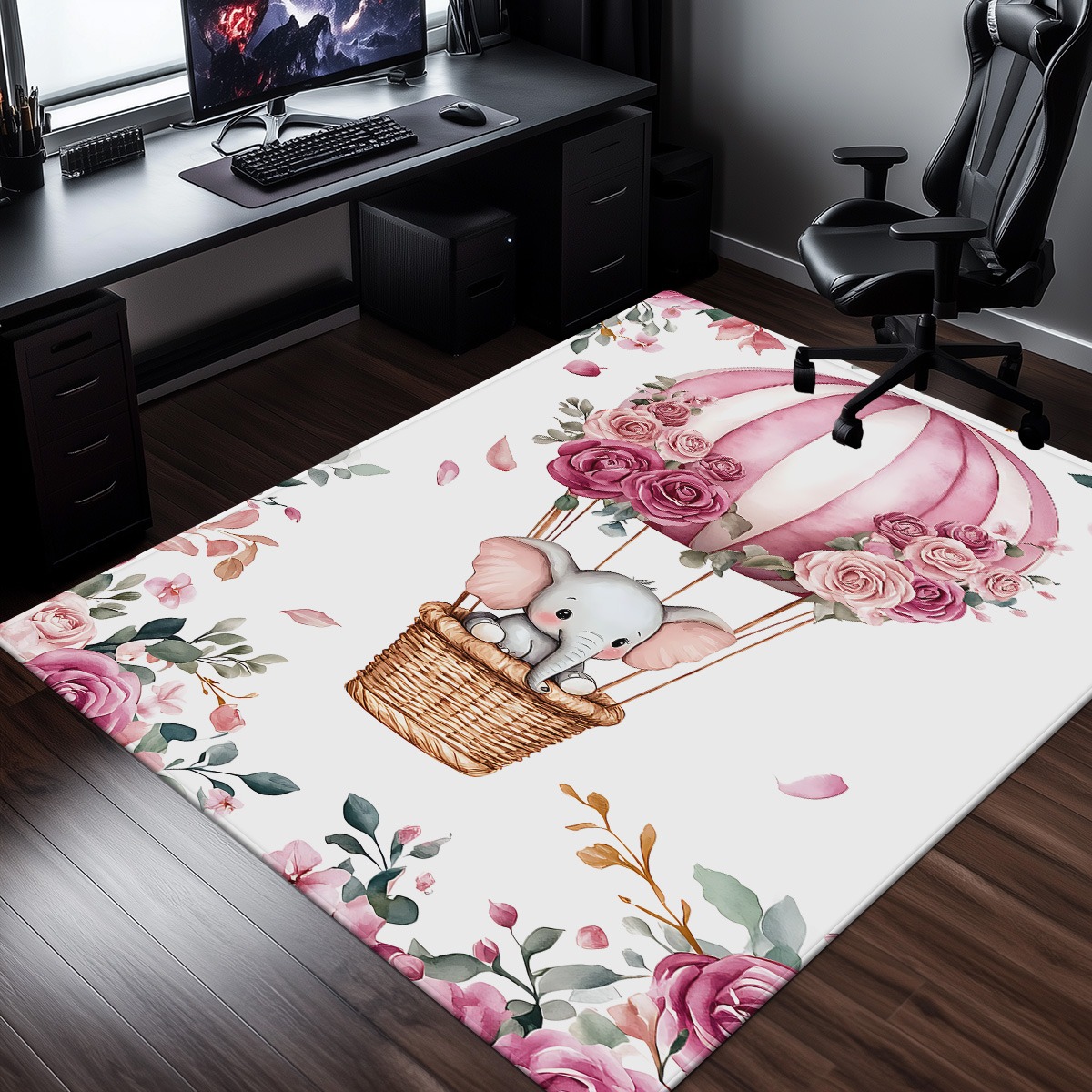 Crystal Velvet Rug Baby Elepha - Baby Nursery Animal Theme 리뷰 및 가격