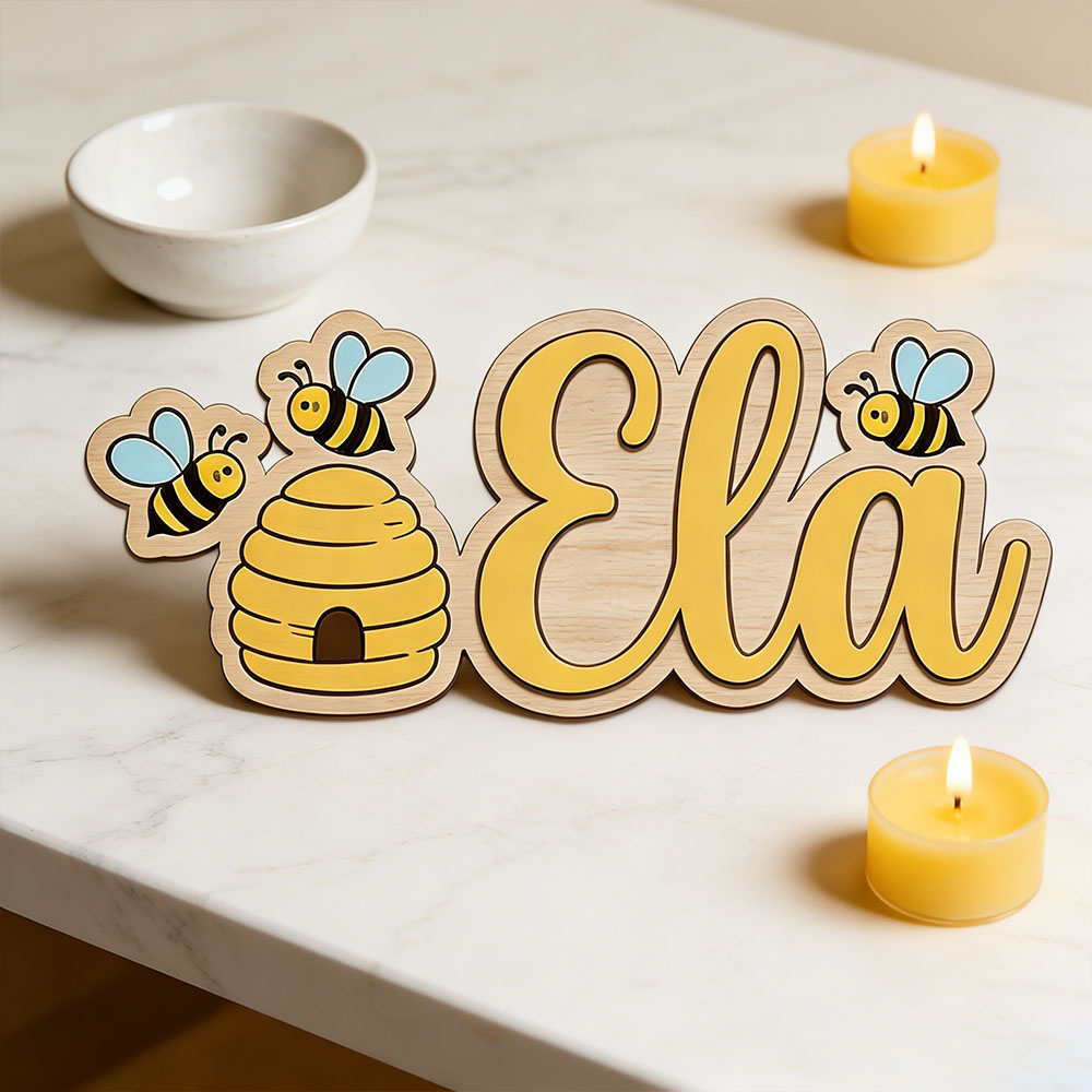 Personalized Cute Bee Hive Nam - Baby Nursery Girl Room 리뷰 및 가격