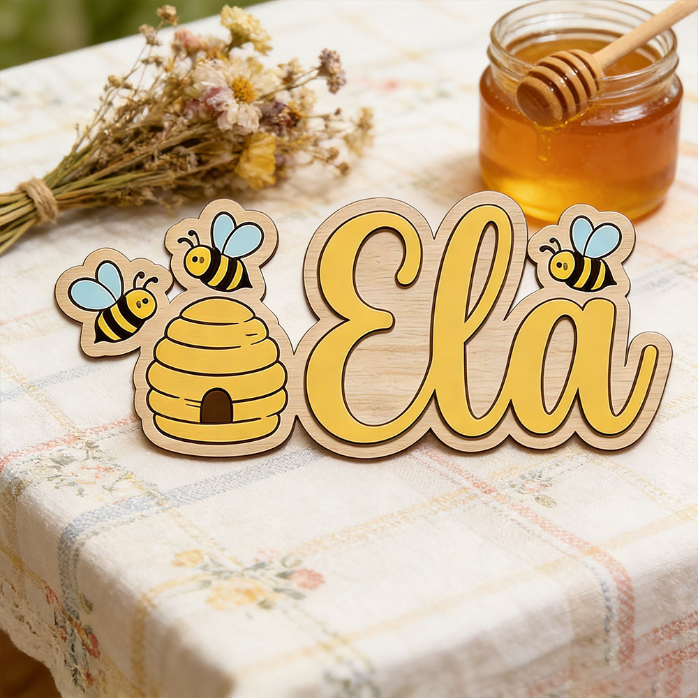 Personalized Cute Bee Hive Nam - Baby Nursery Girl Room 리뷰 및 가격