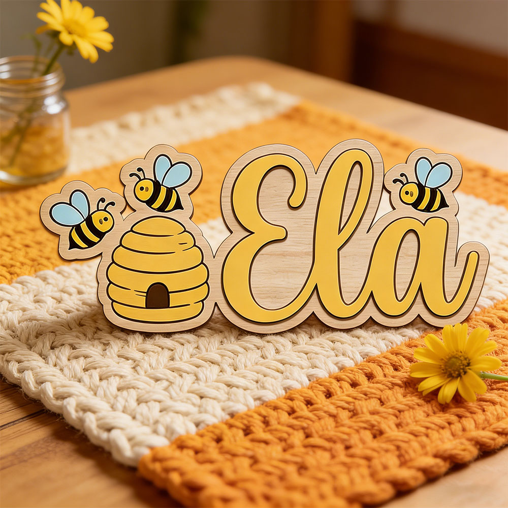 Personalized Cute Bee Hive Nam - Baby Nursery Girl Room 리뷰 및 가격
