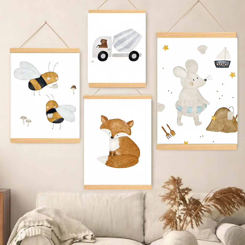 Boho Cartoon Posters Print Bea - Baby Nursery Wall 리뷰 및 가격
