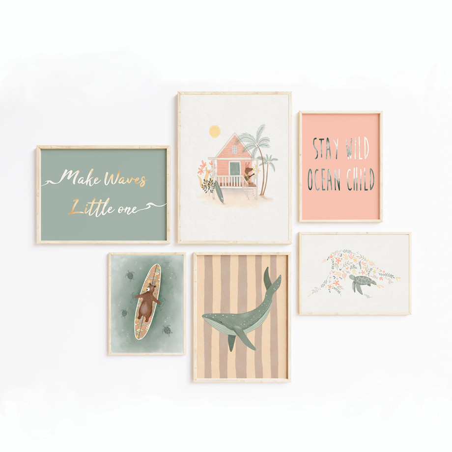 Girls Nursery Gallery Whale Tu - Baby Nursery Ocean 리뷰 및 가격