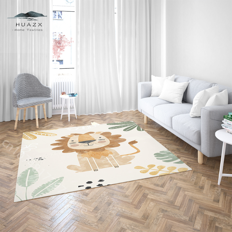 Jungle Animal Cartoon Carpet f - Baby Nursery Jungle Rug 리뷰 및 가격