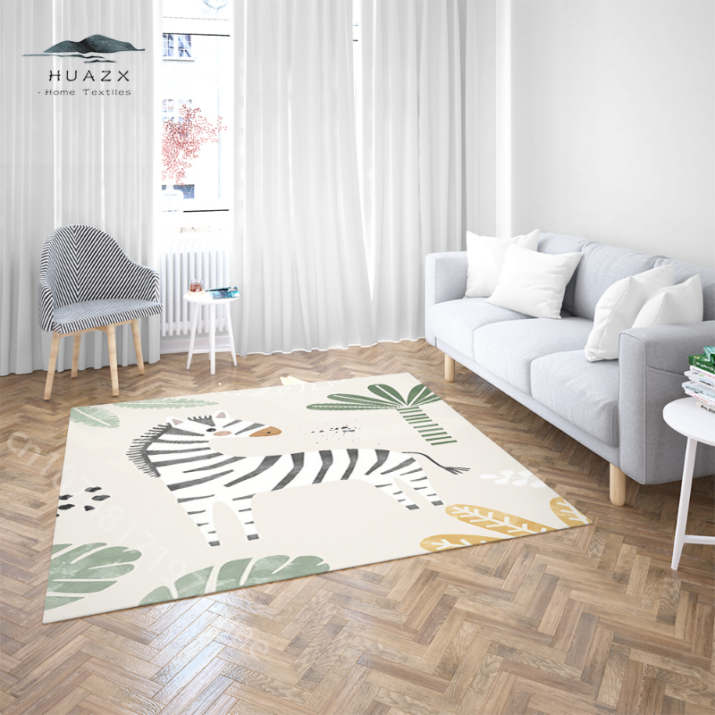 Jungle Animal Cartoon Carpet f - Baby Nursery Jungle Rug 리뷰 및 가격