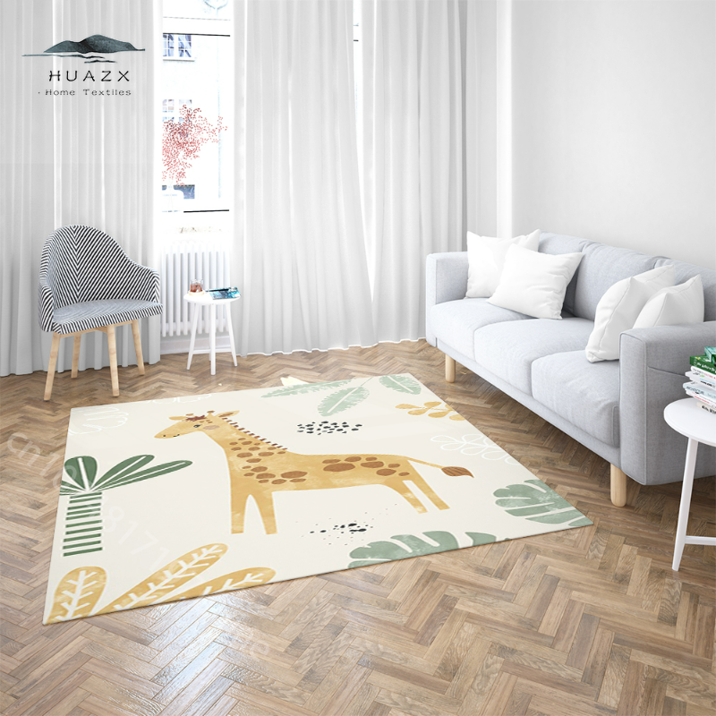 Jungle Animal Cartoon Carpet f - Baby Nursery Jungle Rug 리뷰 및 가격