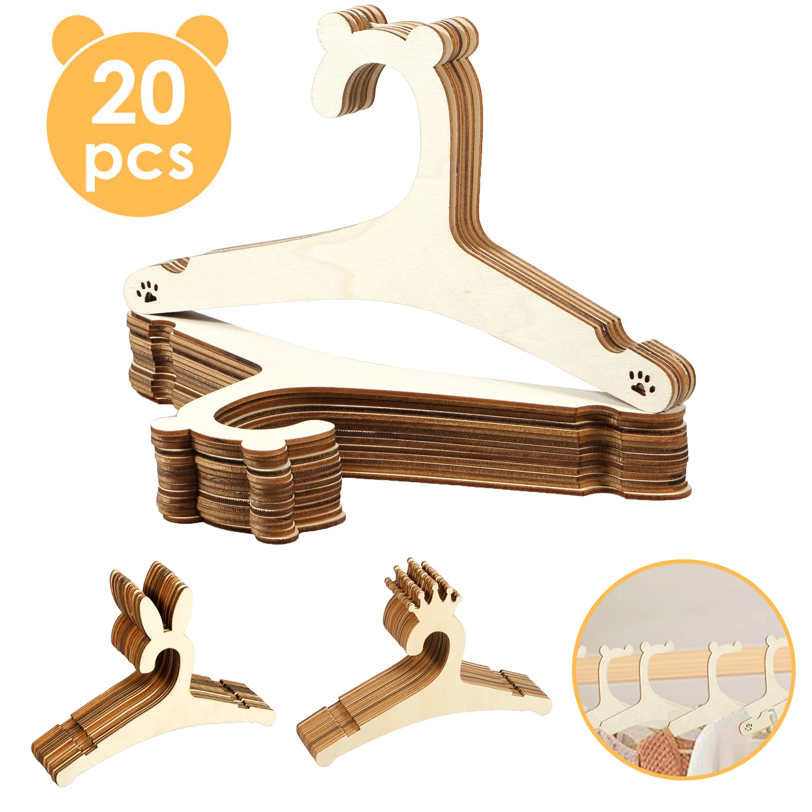 20Pcs Wooden Baby Hangers Smoo - Baby Nursery Uniform 리뷰 및 가격