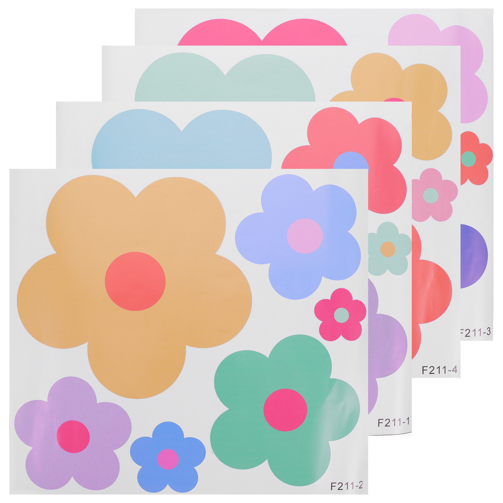 8 Sheets Colorful Flower Wall  - Wall Decal Nursery 리뷰 및 가격
