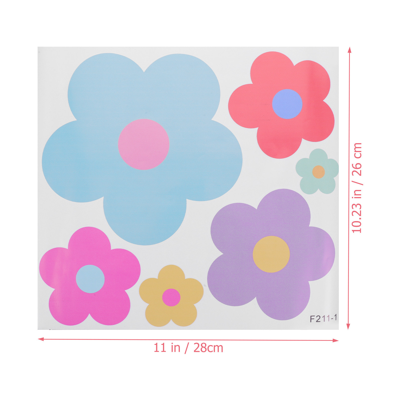 8 Sheets Colorful Flower Wall  - Wall Decal Nursery 리뷰 및 가격