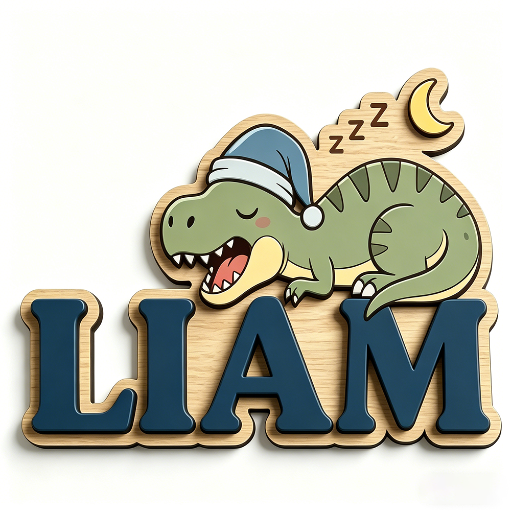 Personalized Sleepy Dinosaur N - Baby Nursery Decorations 리뷰 및 가격