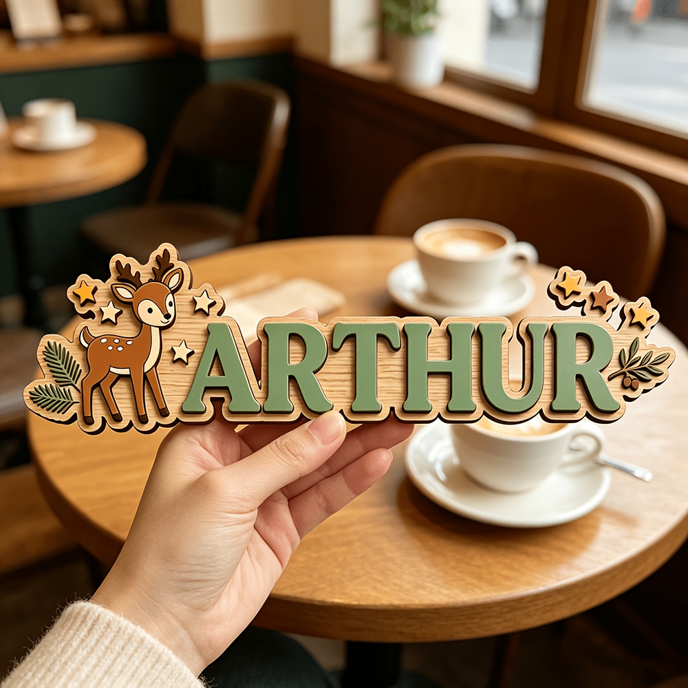 Custom Deer & Star Wooden Name - Baby Nursery Decorations 리뷰 및 가격