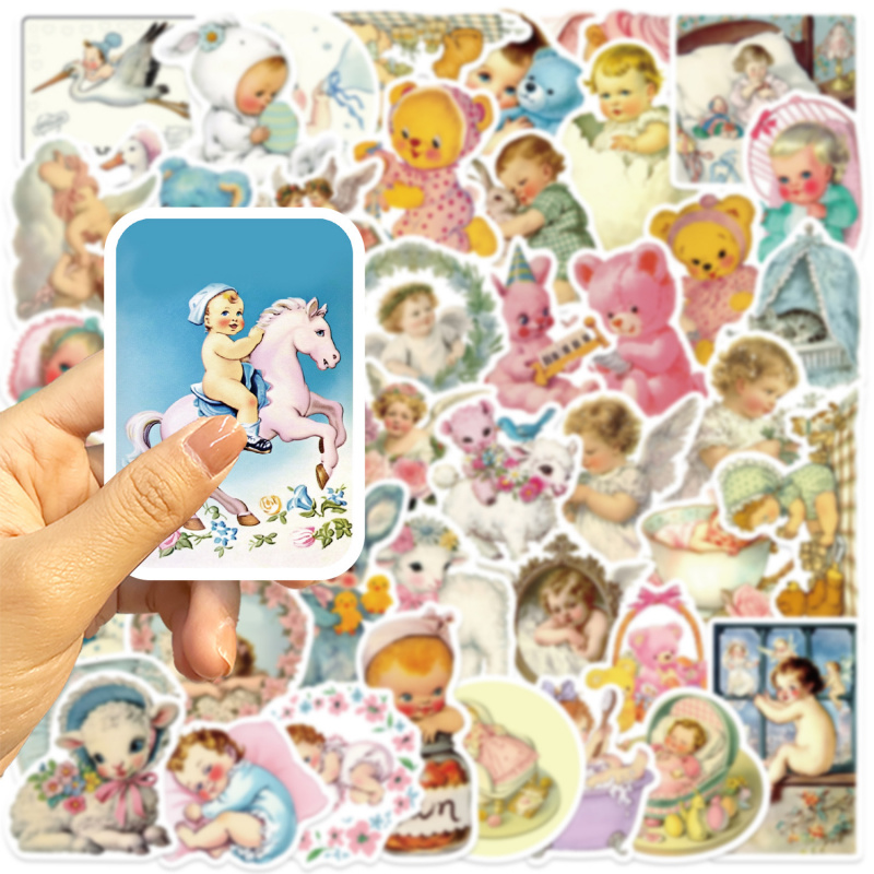 50pcs Vintage Baby Stickers Cu - Baby Nursery Vintage 리뷰 및 가격