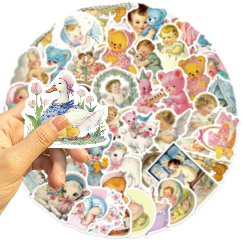 50pcs Vintage Baby Stickers Cu - Baby Nursery Vintage 리뷰 및 가격