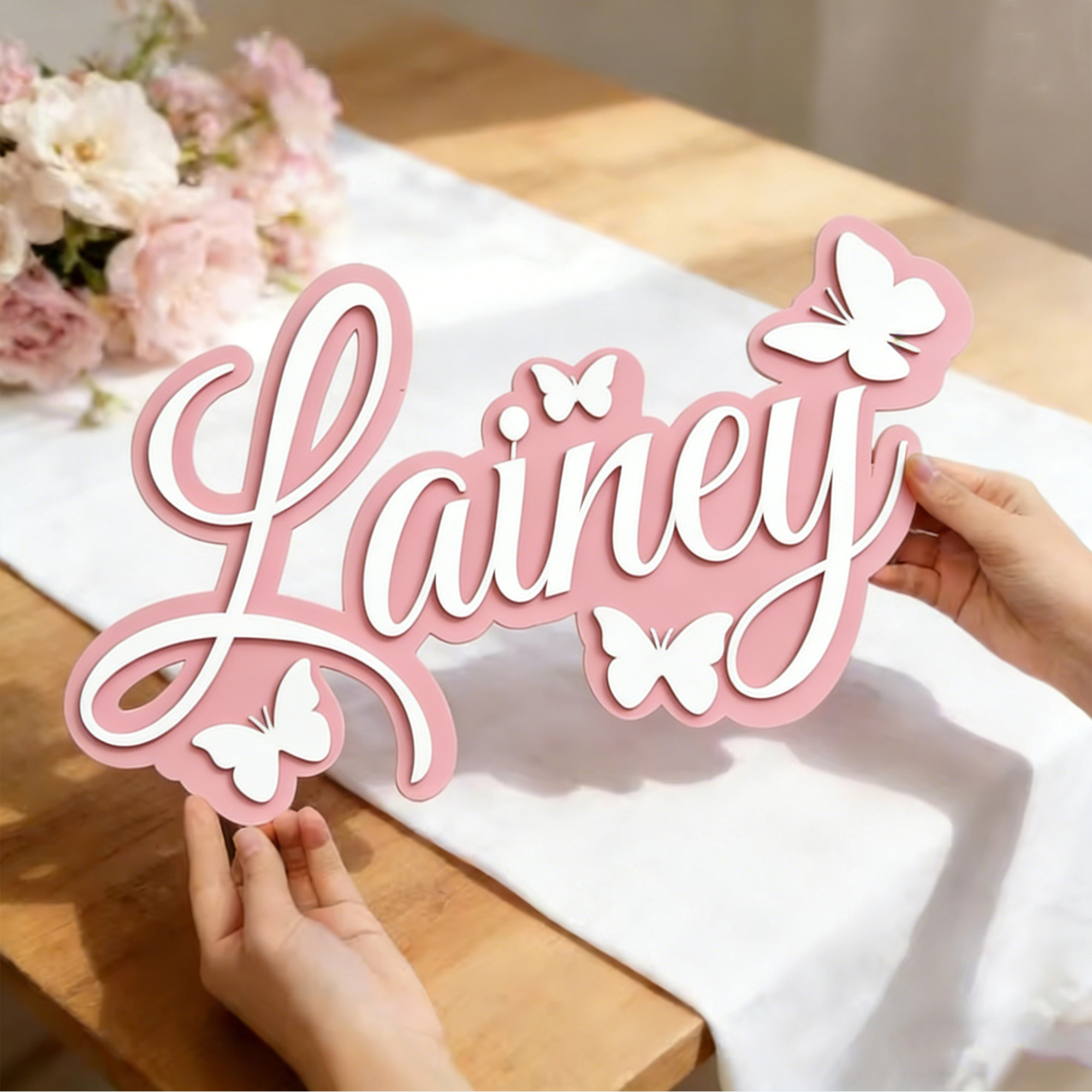 1Pc Custom Name Butterfly Styl - Baby Nursery Office 리뷰 및 가격