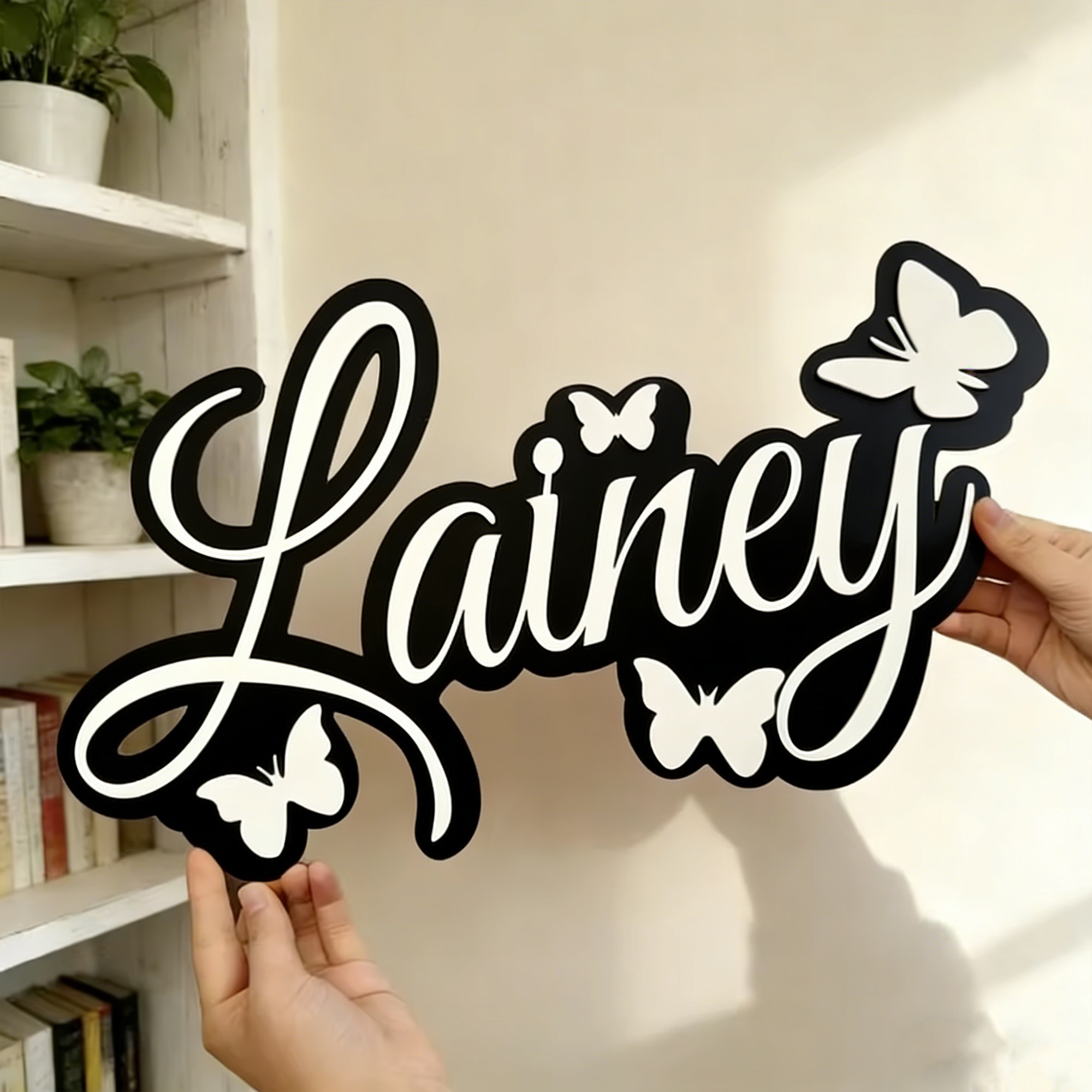 1Pc Custom Name Butterfly Styl - Baby Nursery Office 리뷰 및 가격
