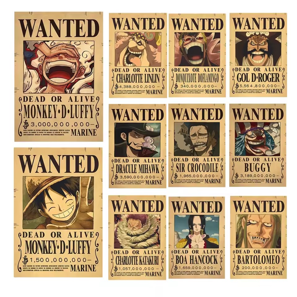 Anime One Piece Bounty Wanted  - Wall Decal Nursery 리뷰 및 가격