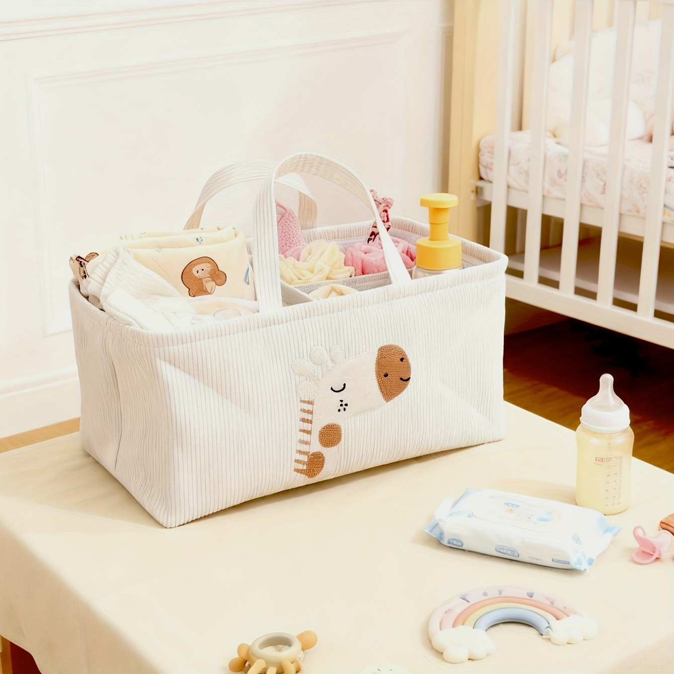 Cute Lion Diaper Caddy Foldabl - Baby Nursery Organiser 리뷰 및 가격