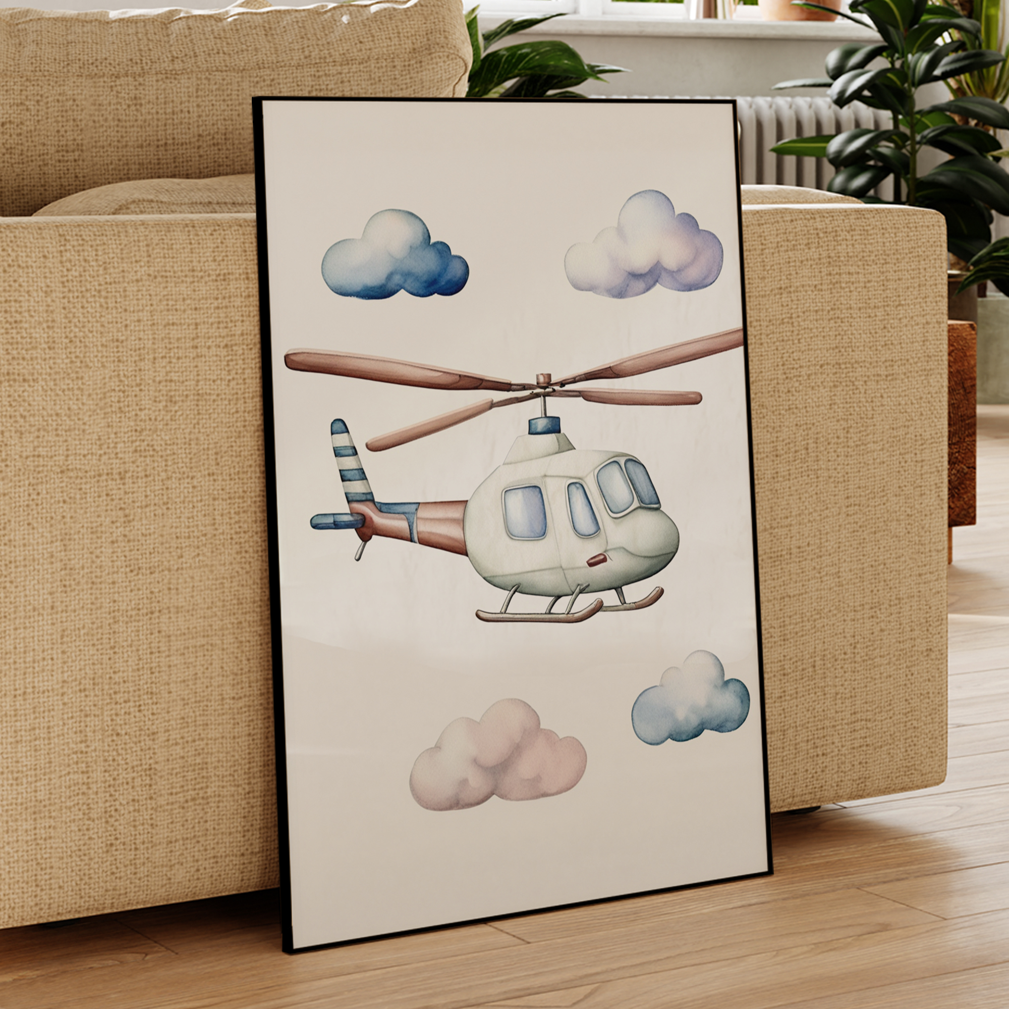 Cartoon Children Airplane Heli - Baby Nursery Wall Decor 리뷰 및 가격