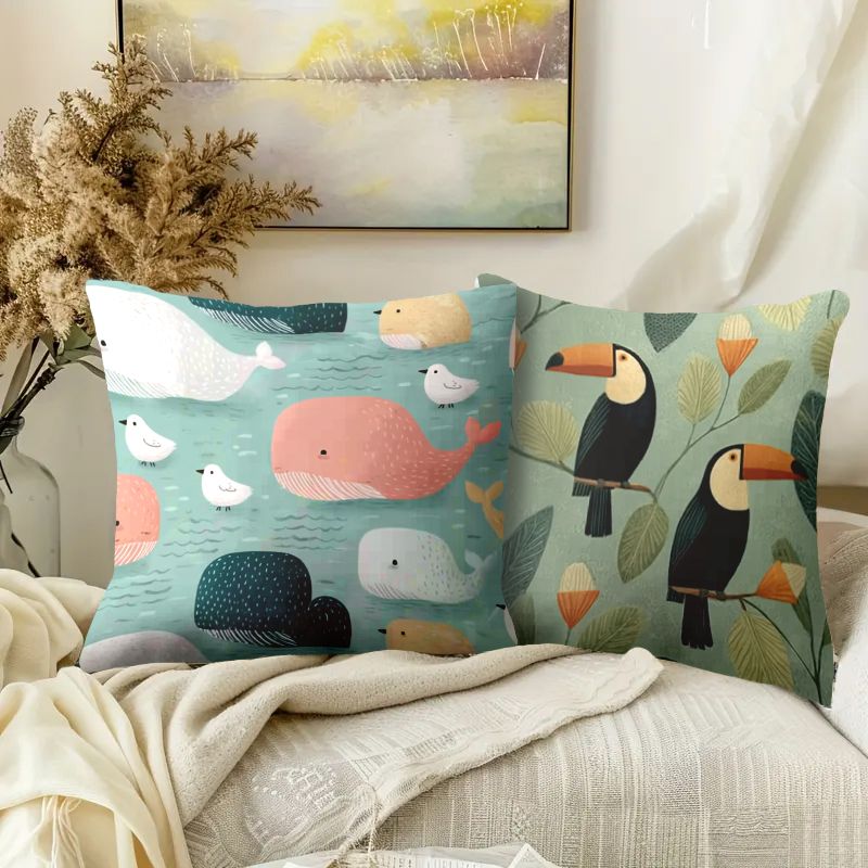 4 Piece Pillowcase Set Cute An - Baby Nursery Ocean 리뷰 및 가격