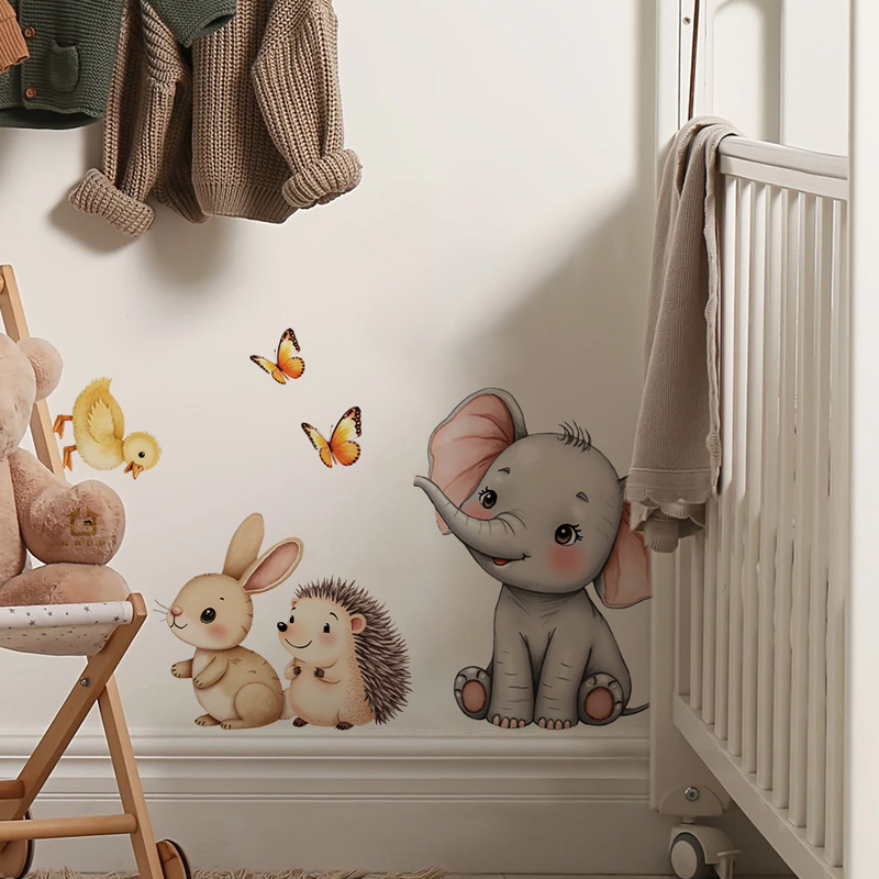 Cartoon Animal Wall Sticker -  - Baby Nursery Wall Decor 리뷰 및 가격
