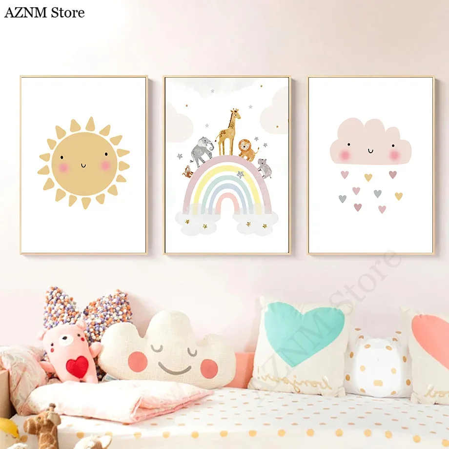 Giraffe Elephant Hot Balloon S - Baby Nursery Name Wall Art 리뷰 및 가격