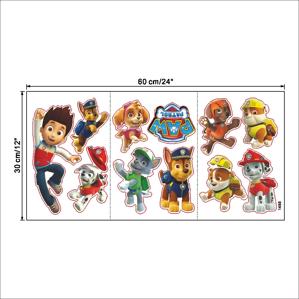 Cartoon Pawed Patrol Wall Stic - Wall Decal Nursery 리뷰 및 가격