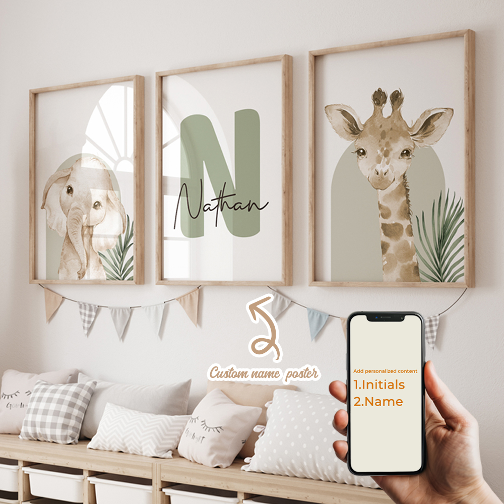 3pcs Personalized Custom Name  - Baby Nursery Wall Decor 리뷰 및 가격