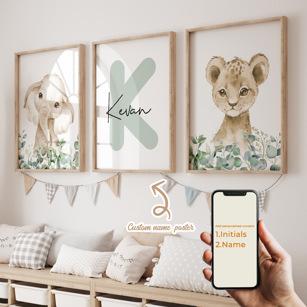 3pcs Personalized Custom Name  - Baby Nursery Wall Decor 리뷰 및 가격