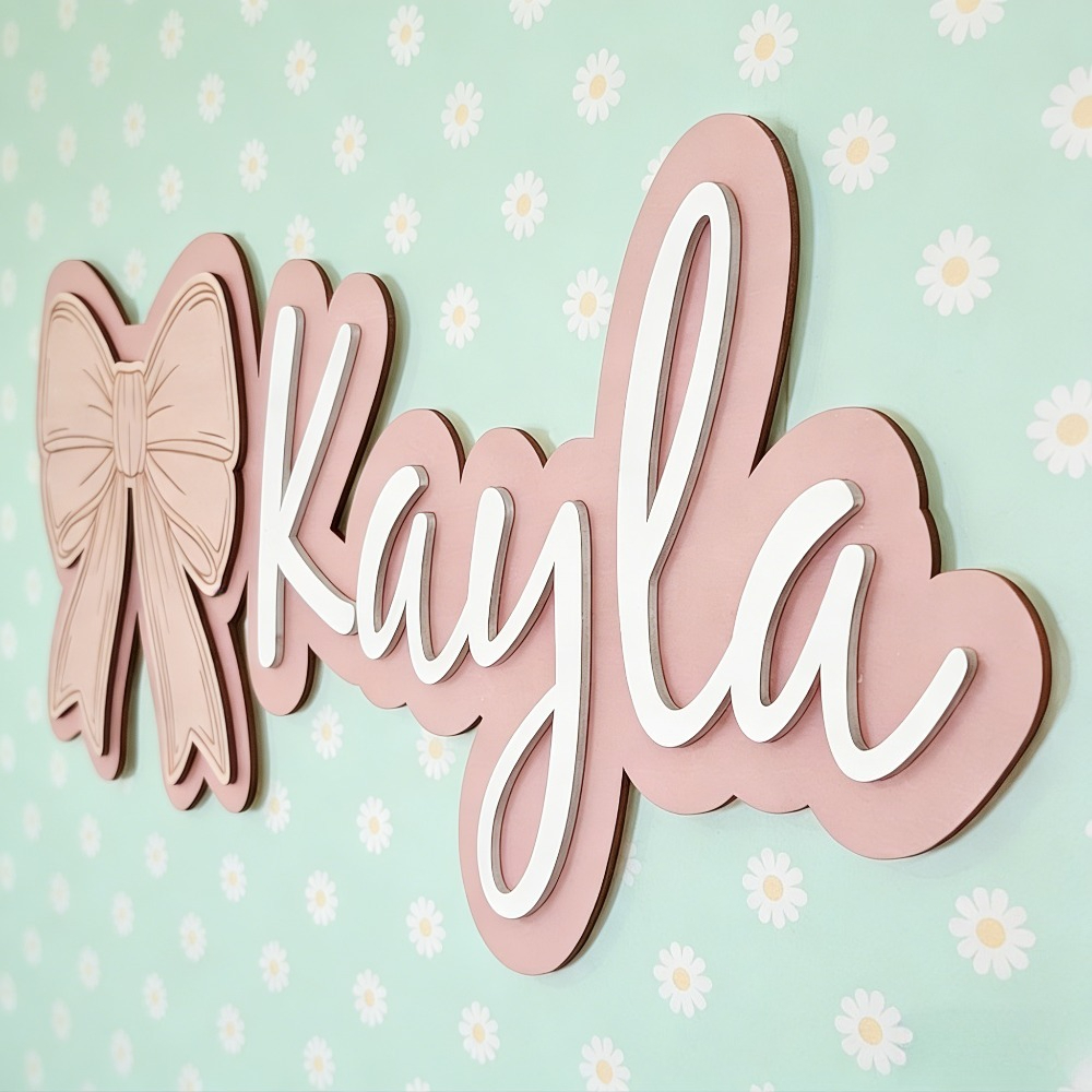 Customizable Bow-Shaped Wooden - Baby Nursery Wall 리뷰 및 가격