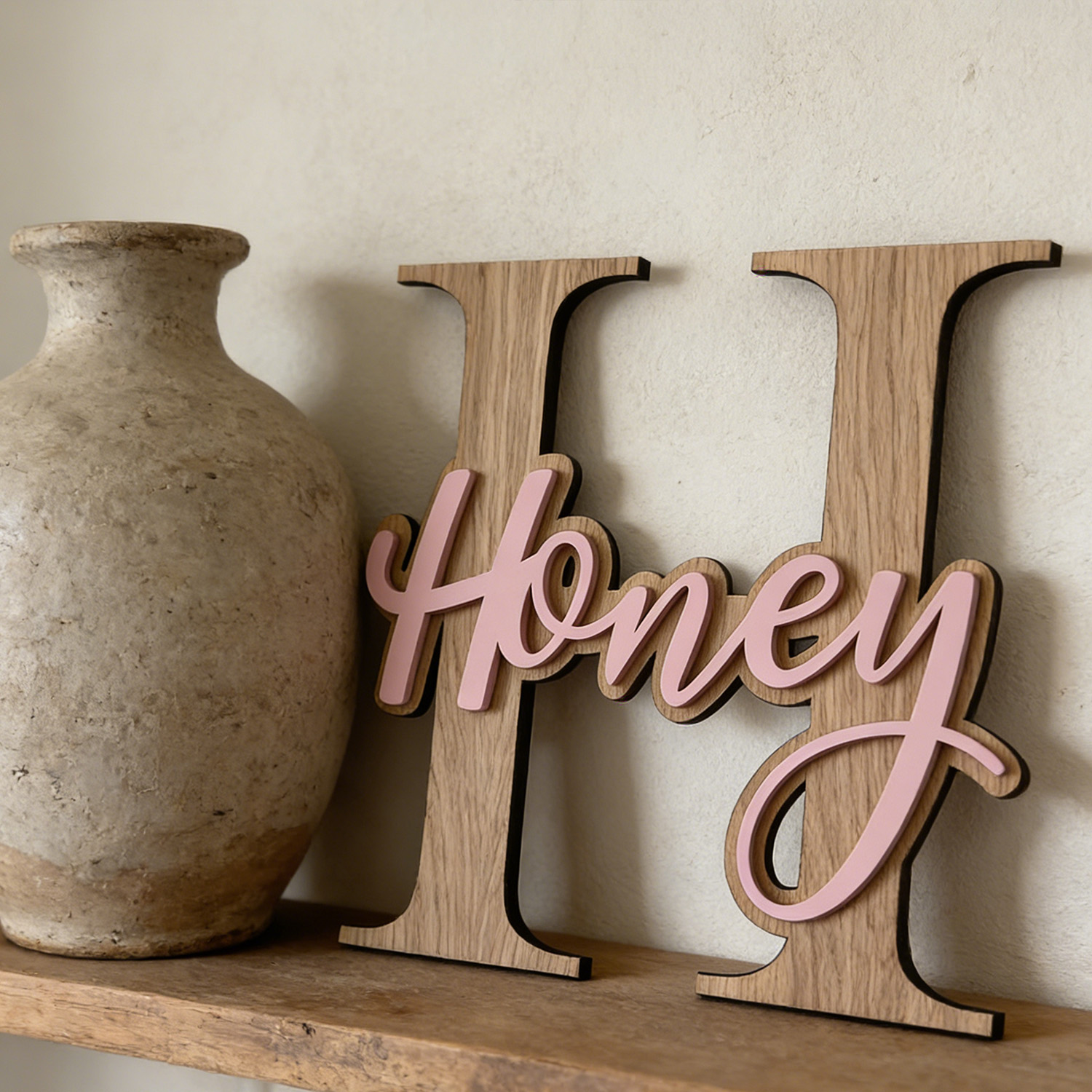1Pc Custom Pink Alphabet Name  - Baby Nursery Office 리뷰 및 가격