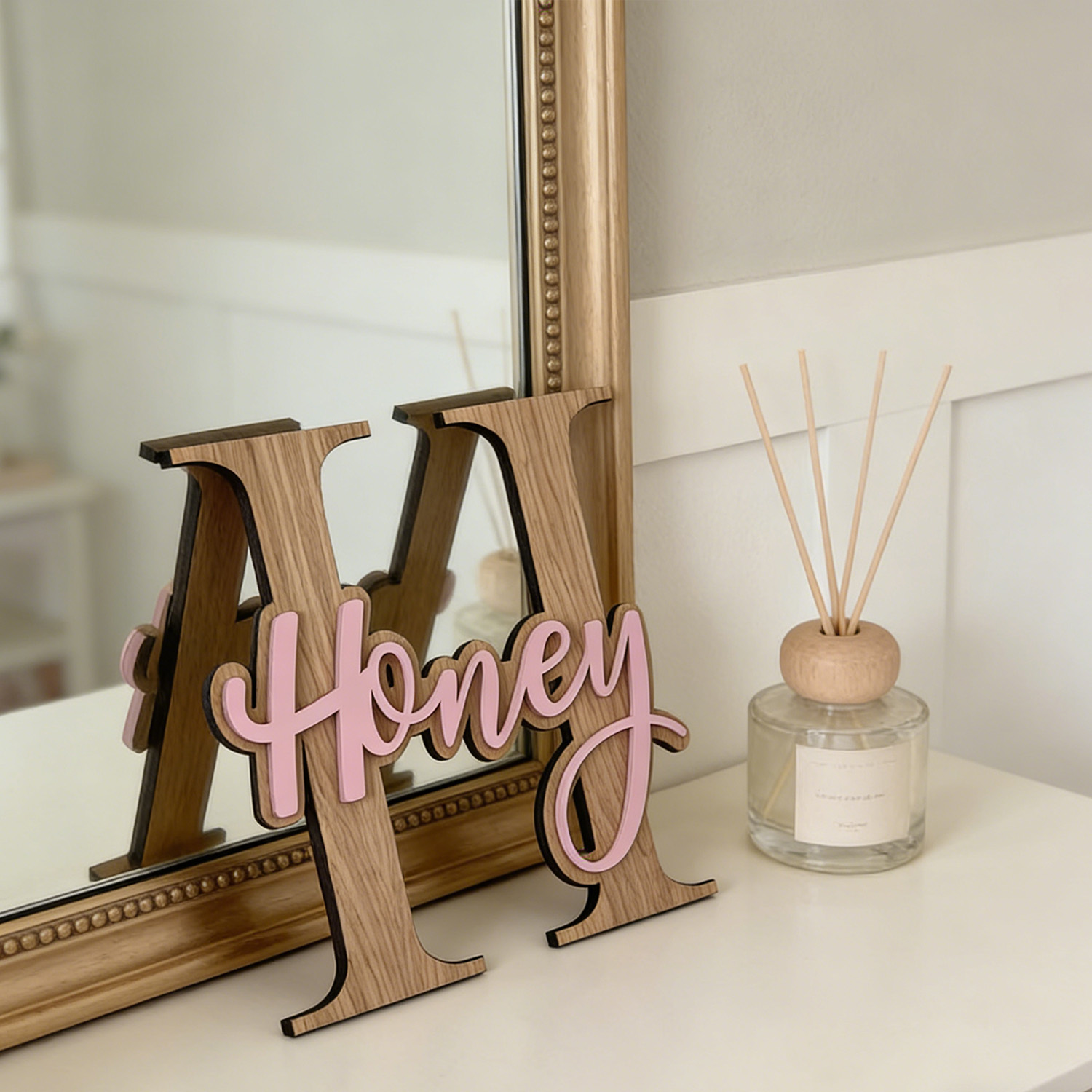 1Pc Custom Pink Alphabet Name  - Baby Nursery Office 리뷰 및 가격