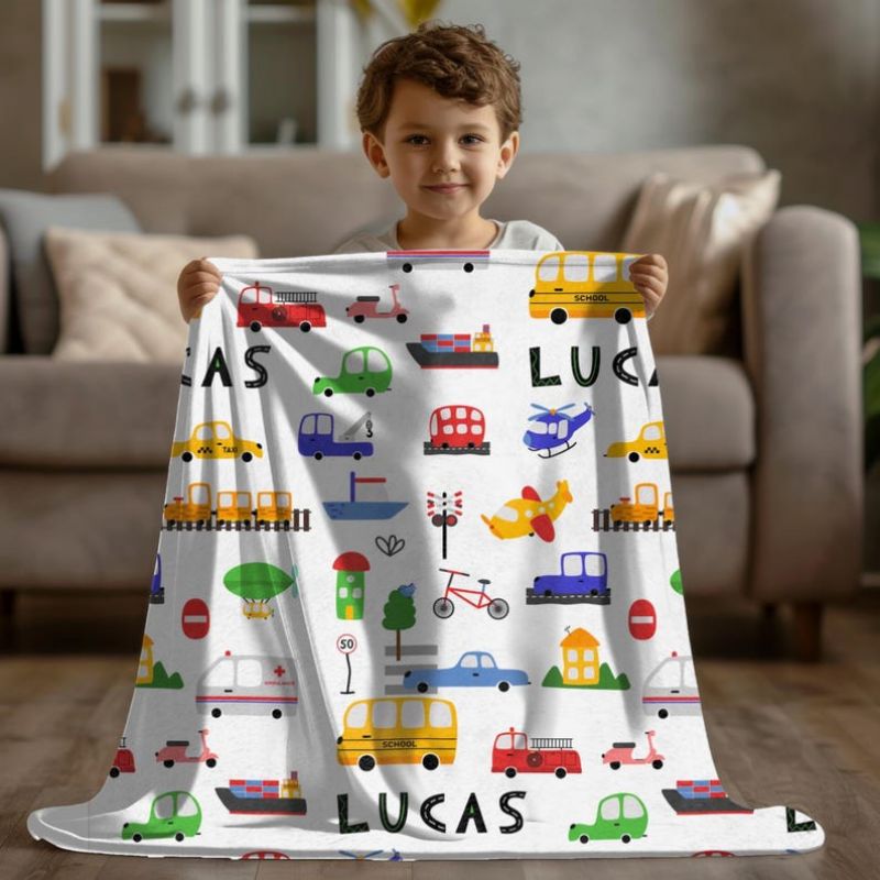 VIKAMA Cute Car Bus Flannel Bl - Baby Nursery Office 리뷰 및 가격