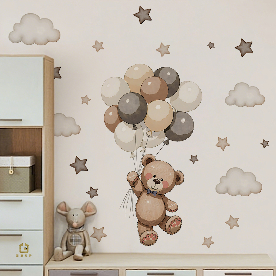 Adorable Teddy Bear Wall Decal - Baby Nursery Wall Decor 리뷰 및 가격