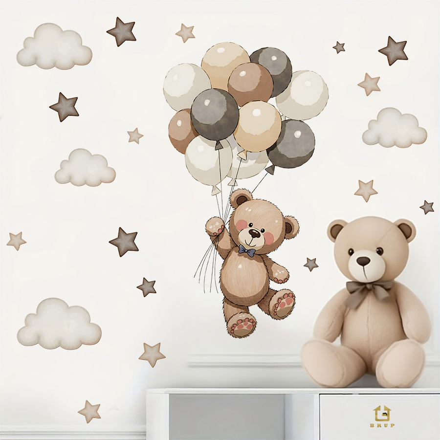 Adorable Teddy Bear Wall Decal - Baby Nursery Wall Decor 리뷰 및 가격