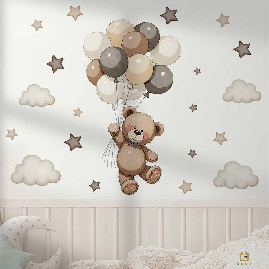 Adorable Teddy Bear Wall Decal - Baby Nursery Wall Decor 리뷰 및 가격