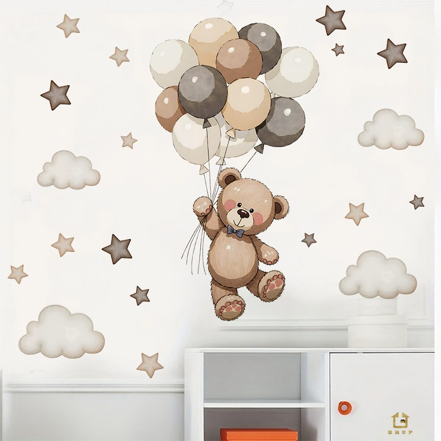 Adorable Teddy Bear Wall Decal - Baby Nursery Wall Decor 리뷰 및 가격