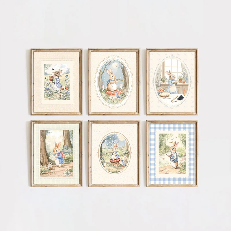 Vintage Boho Blue Plaid Rabbit - Baby Nursery Vintage 리뷰 및 가격