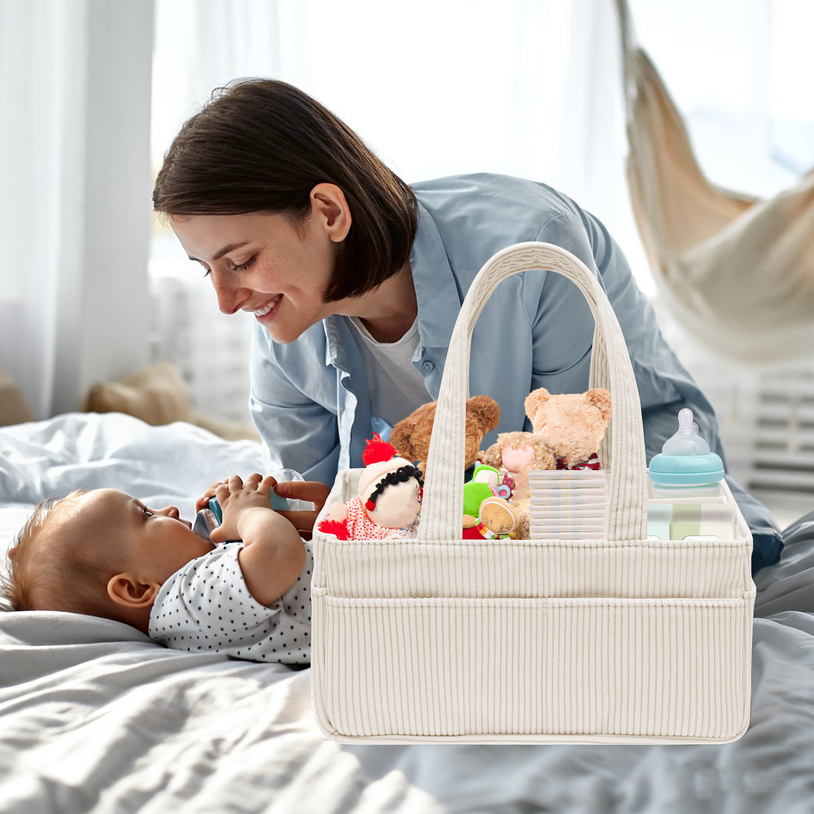 Baby Diaper Caddy Organizer Po - Baby Nursery Organiser 리뷰 및 가격