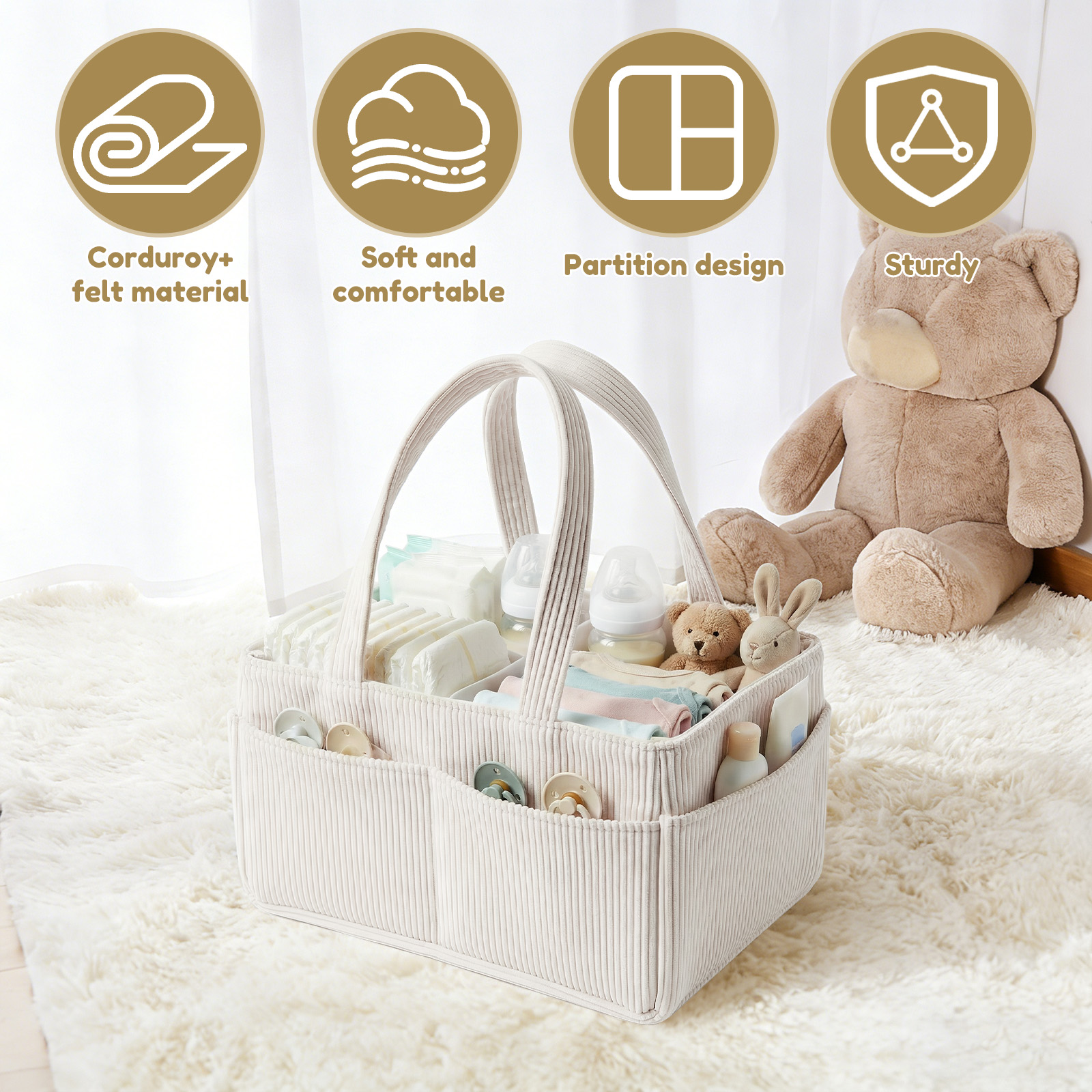 Baby Diaper Caddy Organizer Po - Baby Nursery Organiser 리뷰 및 가격